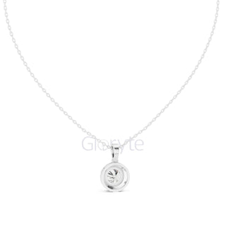 Round Halo Diamond Pendant Necklace