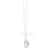 Cushion & Pear Cluster Diamond Pendant Necklace (1.60 CT)