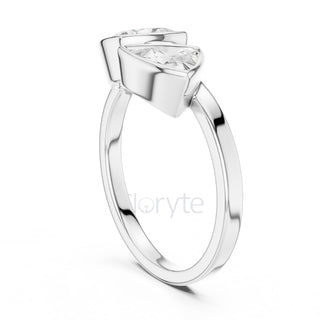 Trillion & Cushion Diamond Bezel Ring