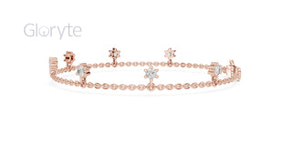 Floating Round Cut Diamond Bracelet