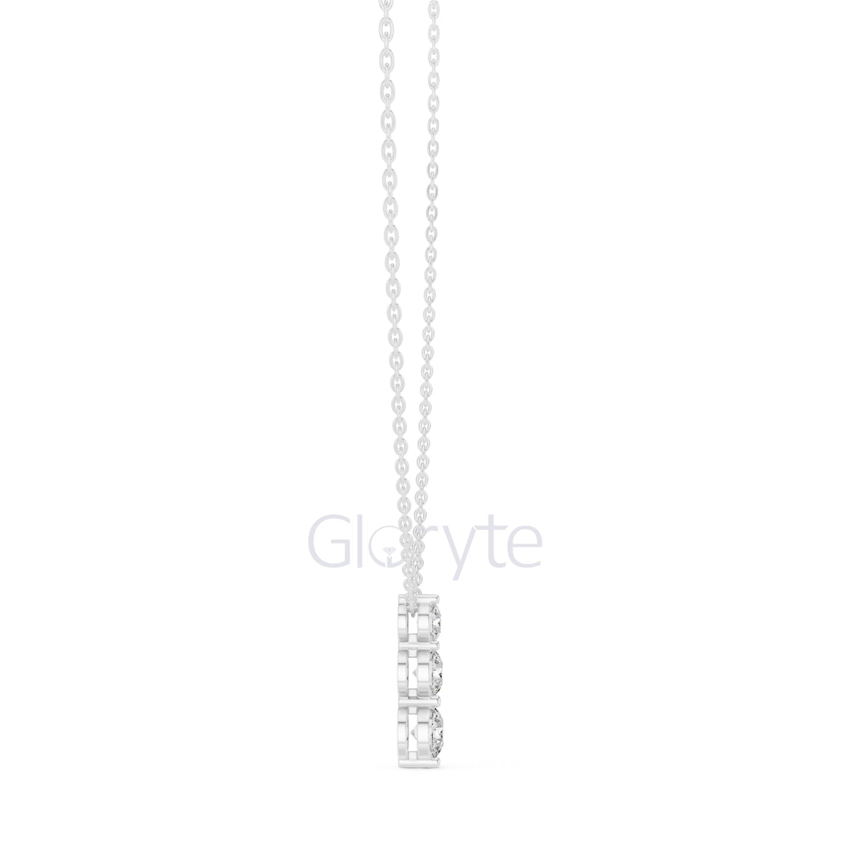Three-Stone Diamond Pendant Necklace (1.11 CT)