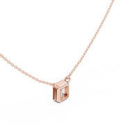 Diamond Solitaire Bezel Pendant Necklace