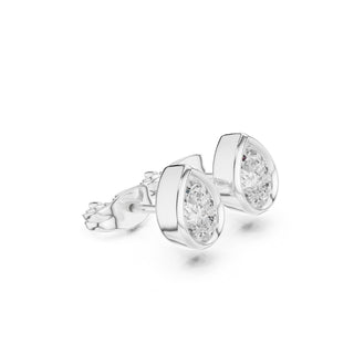 Elegant Bezel Diamond Stud Earrings