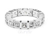 Asscher Cut Diamond Bezel-Set Eternity Band