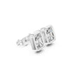 Radiant Cut Diamond Stud Earrings – Bezel Set in Silver, 10K & 14K Gold