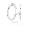 Geometric Hoop Earrings with Round Diamond Accent | Sterling Silver, 10K & 14K Gold