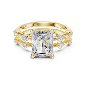 Diamond Bridal Set with Side Stones – 2.86 Carat