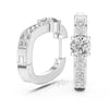 Classic Round Solitaire Diamond Hoop Earrings – Lab-Grown & Moissanite
