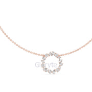 Eternal Halo Diamond Wreath Necklace