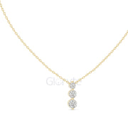 Three-Stone Diamond Pendant Necklace (1.11 CT)