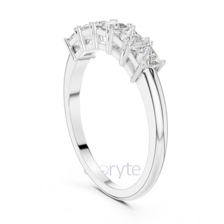 Princess Cut Five Stone Diamond Eternity Band Ring