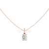 Oval Cut Pendant with Diamond Bail | 1.50 CT