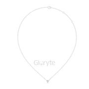 Triangle Solitaire Diamond Pendant Necklace