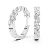 Marquise Illusion Hoop Earrings – Lab-Grown Diamond / Moissanite | Sterling Silver, 10k & 14k Gold