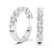 Marquise Illusion Hoop Earrings