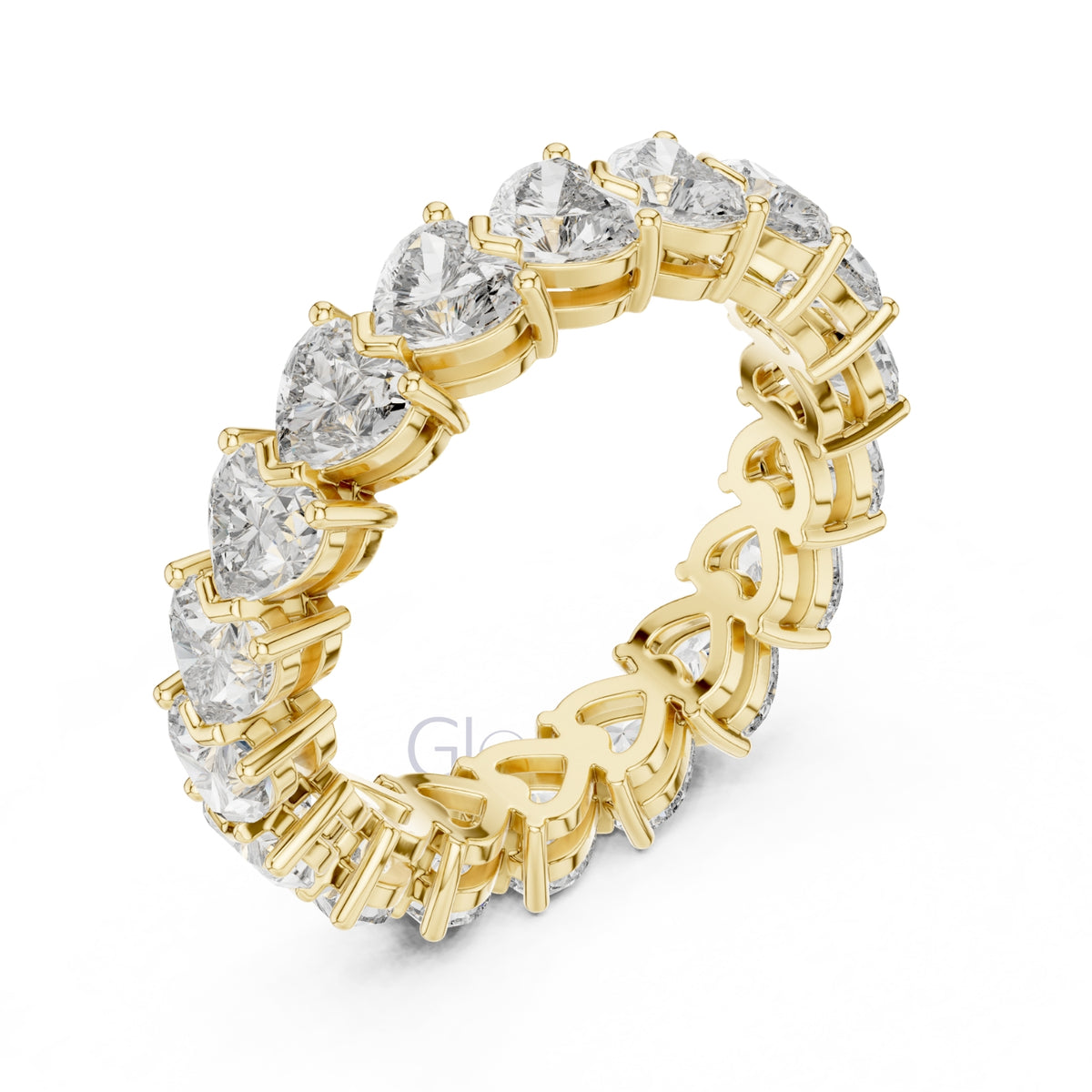 Heart Cut Diamond Eternity Band