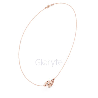 Pear and Marquise Diamond Duo Necklace