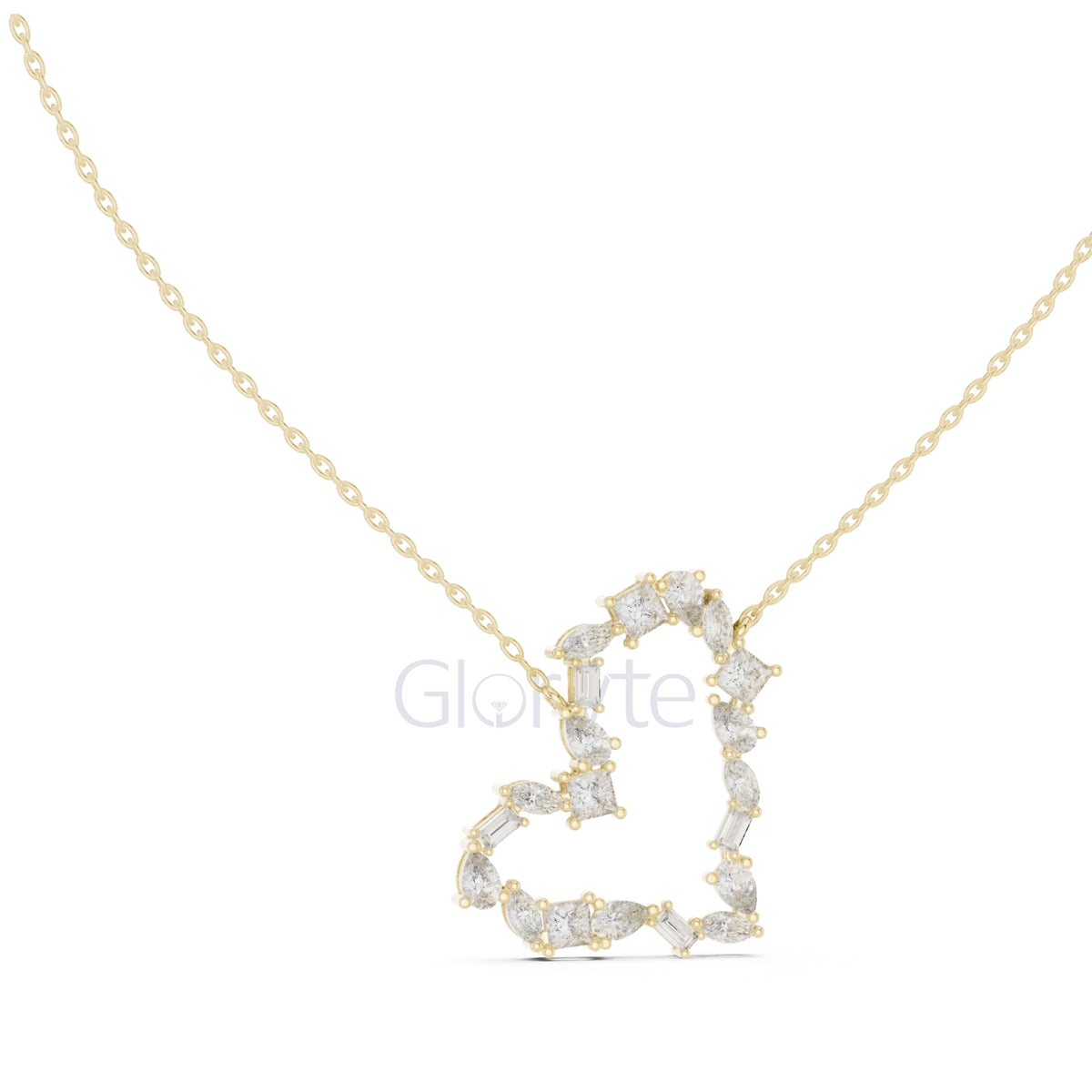 Heart Diamond Pendant Necklace