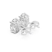 Oval Diamond Stud Earrings