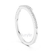 Double Row Petite Diamond Wedding Band