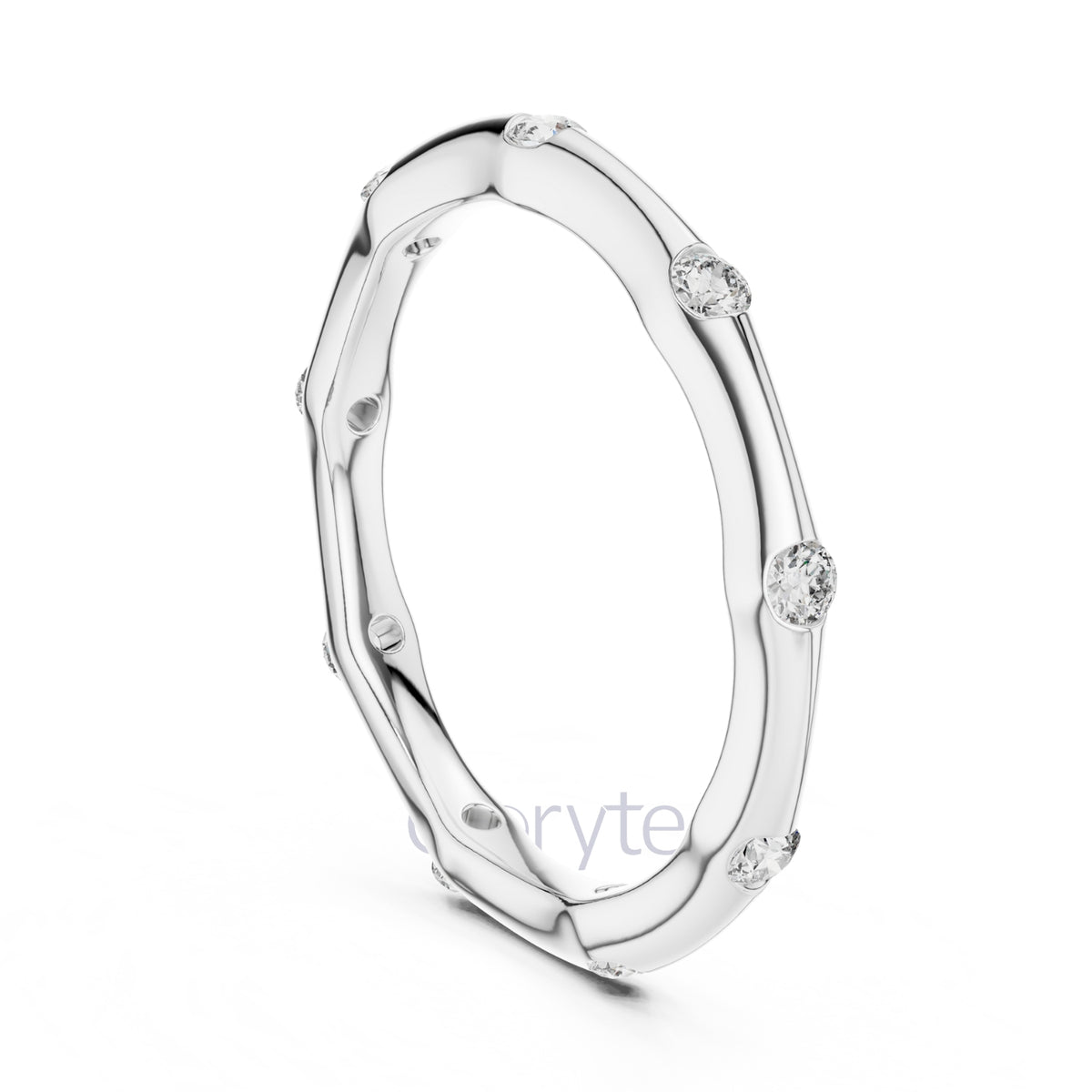 Bezel Set Diamond Stackable Ring