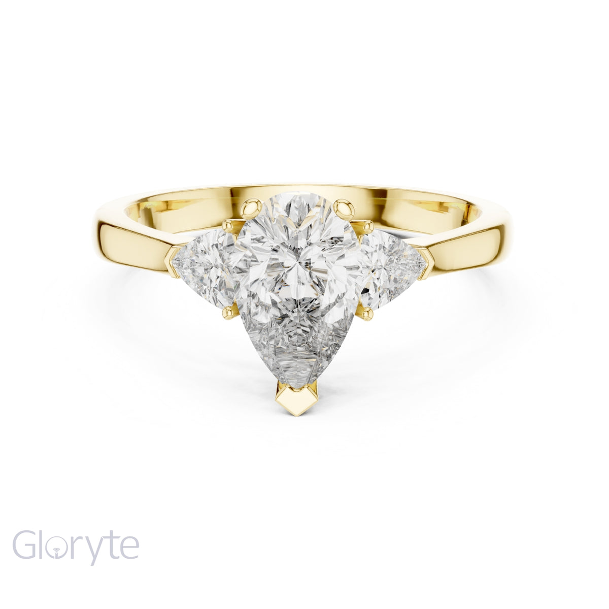 Three Stone Diamond Ring Collection | 1.30 CTW | Trillion Side Stones