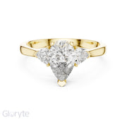 Three Stone Diamond Ring Collection | 1.30 CTW | Trillion Side Stones