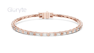 Baguette Cut Diamond Tennis Bracelet