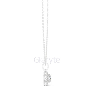 Round Halo Diamond Pendant Necklace