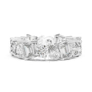 Pear, Round & Emerald Cut Diamond Eternity Band