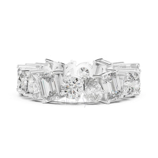 Pear, Round & Emerald Cut Diamond Eternity Band