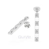 Sleek Diamond Bar Drop Earrings