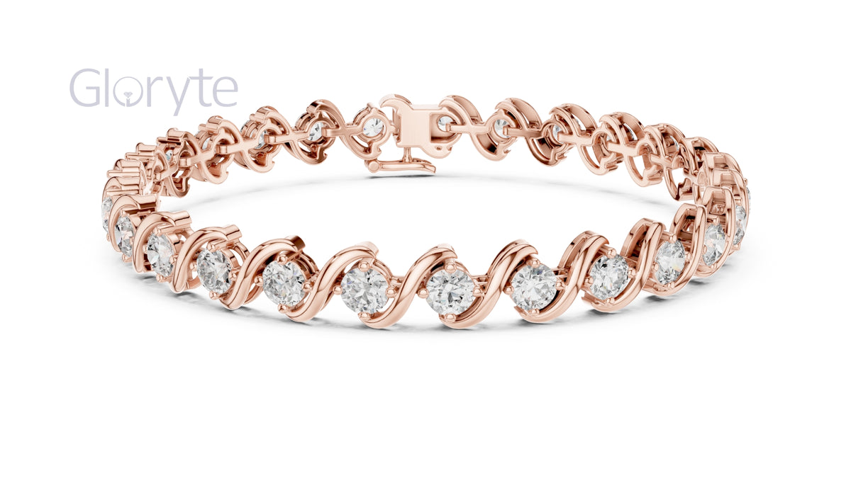 Diamond Wave Tennis Bracelet 3.80mm