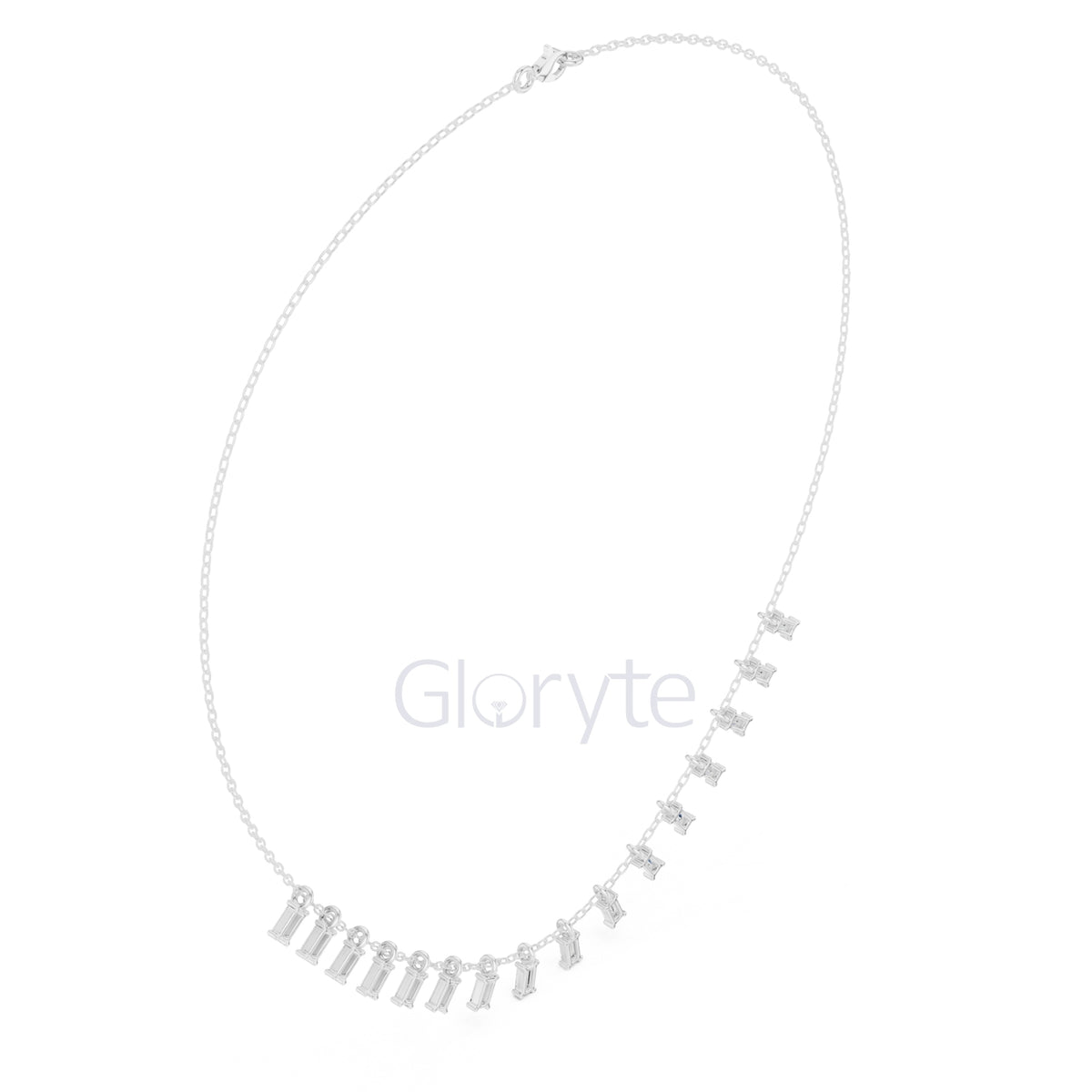 Baguette Diamond Necklace