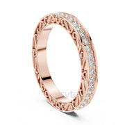 Vintage Inspired Diamond Eternity Band with Micro Prong Setting