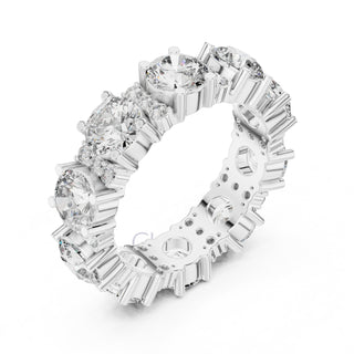 Bold Round & Petite Accent Diamond Eternity Band