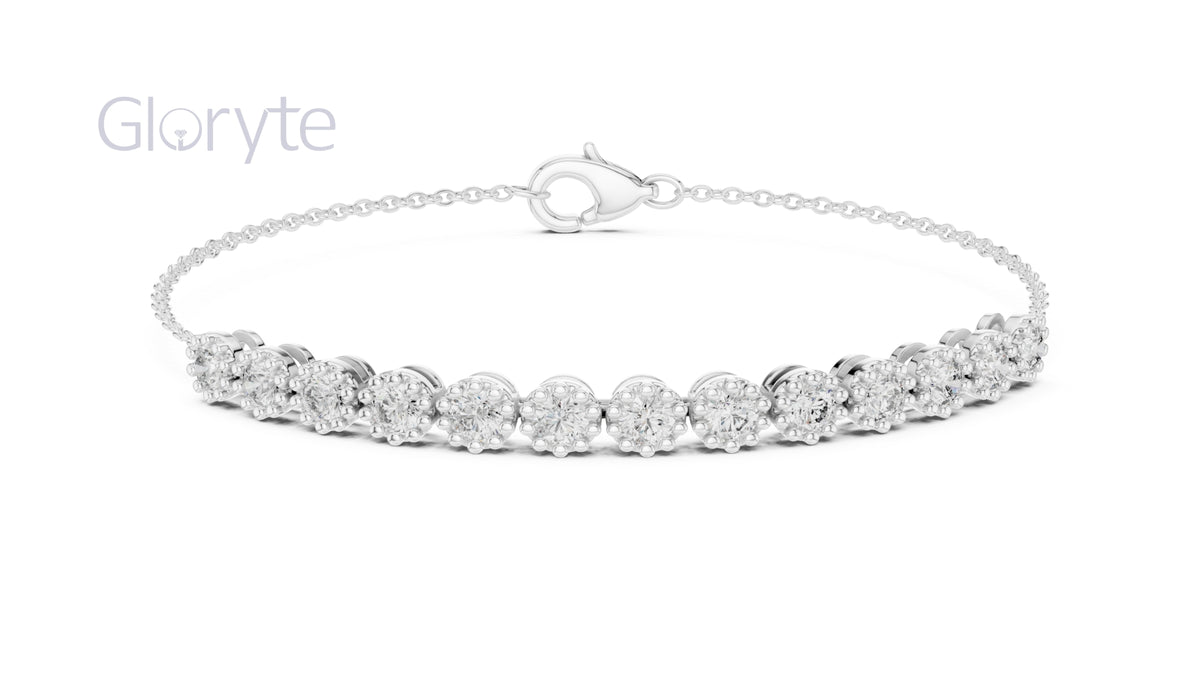 Diamond Halo Tennis Bracelet 3.00mm