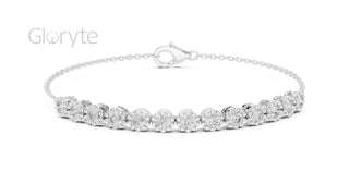 Diamond Halo Tennis Bracelet 3.00mm