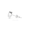 Cushion Diamond Bezel Set Studs in 925 Silver, 14K & 18K Gold