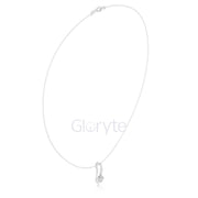 Solitaire Curve Diamond Pendant Necklace