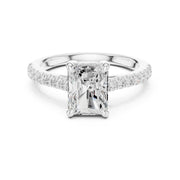 Diamond Solitaire Ring with Side Accents