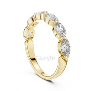 Oval Cut Half Eternity Ring