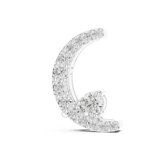 Crescent Moon Diamond Pendant Necklace