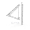 Geometric V-Shape Hoop Earrings with Lab-Grown or Moissanite Diamonds
