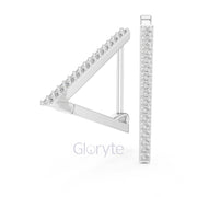 Geometric V-Shape Hoop Earrings