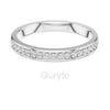 Double Row Diamond Band Ring in Sterling Silver, 10K & 14K Gold