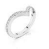 V-Shaped Diamond Band in 925 Silver, 10K & 14K Gold