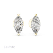 Marquise Cut Diamond Stud Earrings