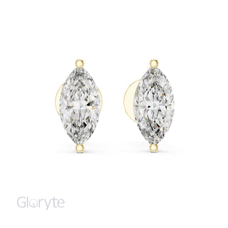 Marquise Cut Diamond Stud Earrings