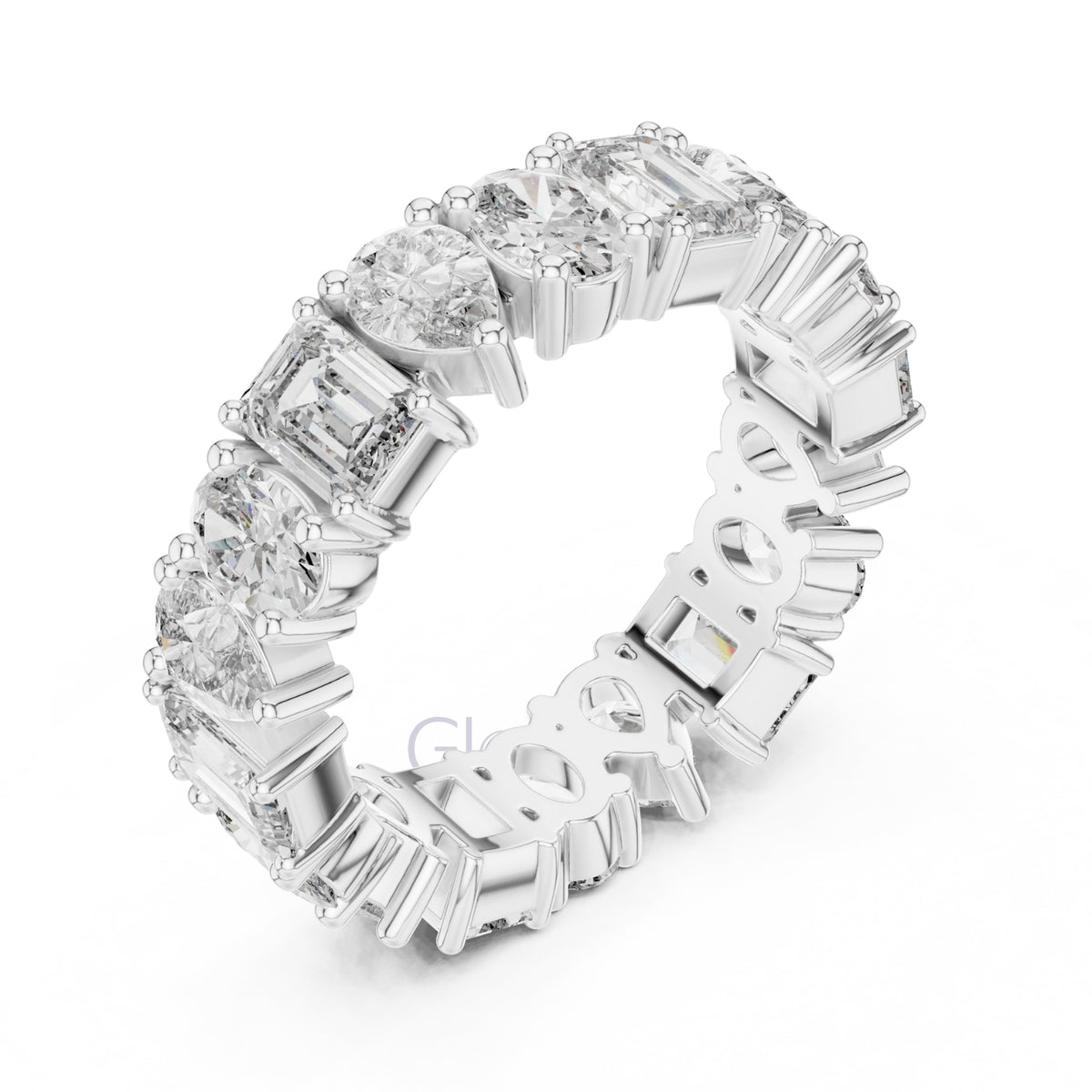 Emerald, Pear & Oval Cut Diamond Eternity Band – Full Circle Brilliance